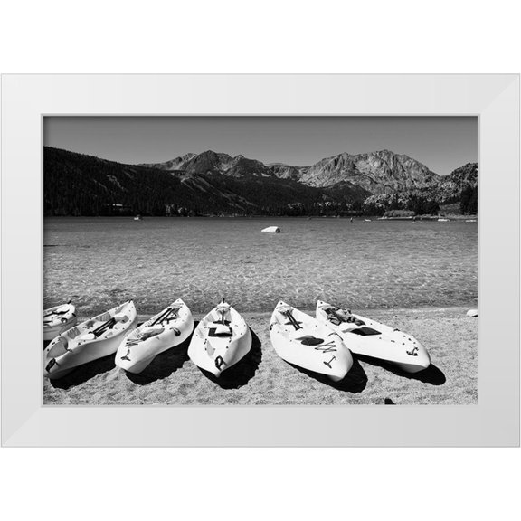 Highsmith, Carol 14x11 White Modern Wood Framed Museum Art Print Titled - June Lake-Mono County-California