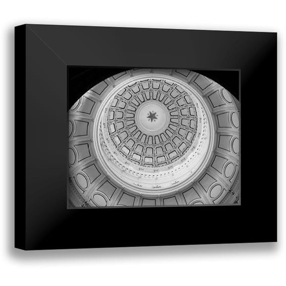 Highsmith, Carol 14x12 Black Modern Framed Museum Art Print Titled - The Texas Capitol Dome, Austin Texas - Black and White