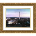 thumbnail image 1 of Highsmith, Carol 14x12 Gold Ornate Wood Framed with Double Matting Museum Art Print Titled - Dawn over the White House, Washington Monument, and Jefferson Memorial, Washington, D.C. - Vintage S, 1 of 4