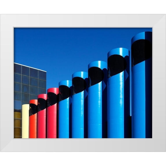 Highsmith, Carol 14x12 White Modern Wood Framed Museum Art Print Titled - ATT SBC Switching Center