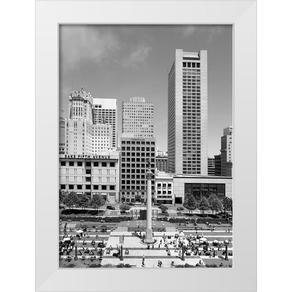 Highsmith, Carol 14x18 White Modern Wood Framed Museum Art Print Titled - Union Square San Francisco California