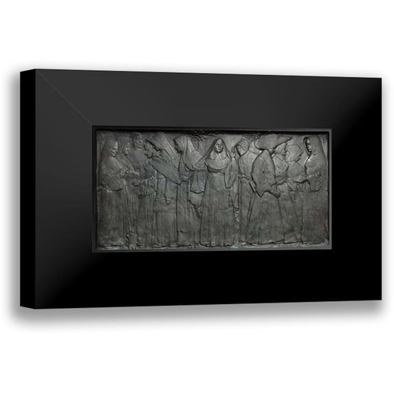 Highsmith, Carol 14x9 Black Modern Framed Museum Art Print Titled - The Nuns of the Battlefield Monument, M St., NW, Washington, D.C.