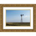 thumbnail image 1 of Highsmith, Carol 18x13 Gold Ornate Wood Framed with Double Matting Museum Art Print Titled - Windmill in rural Gray County in the Texas panhandle, 1 of 4