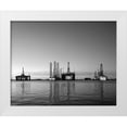 thumbnail image 1 of Highsmith, Carol 18x15 White Modern Wood Framed Museum Art Print Titled - Galveston-Texas-Oil Rigs, 1 of 4