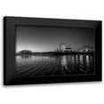 thumbnail image 1 of Highsmith, Carol 24x17 Black Modern Framed Museum Art Print Titled - Santa Monica Pier at Sunset California Black and White, 1 of 5