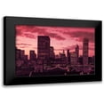 thumbnail image 1 of Highsmith, Carol 24x17 Black Modern Framed Museum Art Print Titled - Skyline at dusk Chicago Illinois, 1 of 5