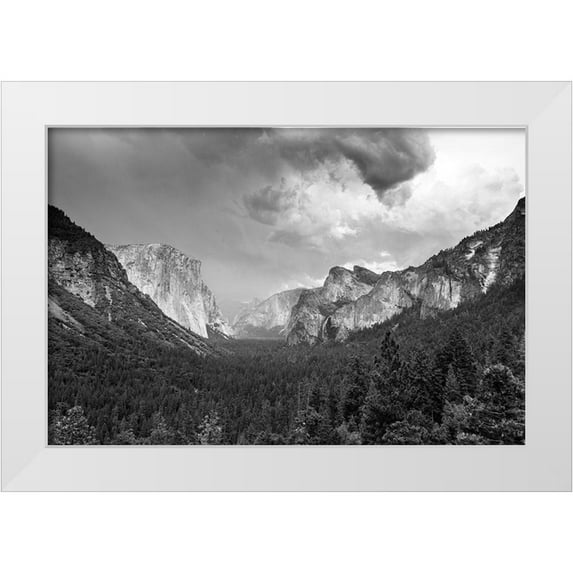 Highsmith, Carol 24x17 White Modern Wood Framed Museum Art Print Titled - Valley at Yosemite National Park