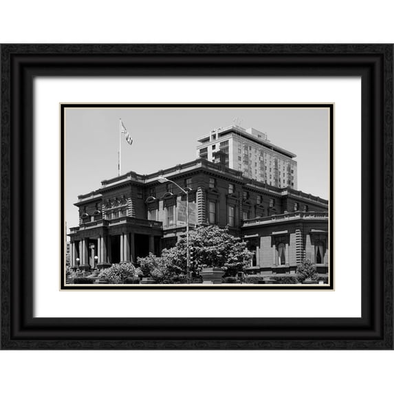 Highsmith, Carol 32x23 Black Ornate Wood Framed with Double Matting Museum Art Print Titled - The Pacific-Union Club Nob Hill San Francisco
