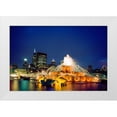 thumbnail image 1 of Highsmith, Carol 32x23 White Modern Wood Framed Museum Art Print Titled - Dusk view of Buckingham Fountain in Chicago Illinois, 1 of 4