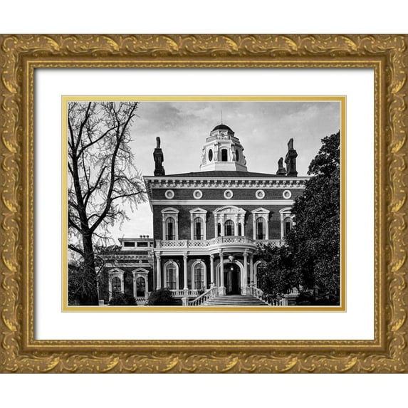 Highsmith, Carol 32x25 Gold Ornate Wood Framed with Double Matting Museum Art Print Titled - The Hay House-Macon-Georgia