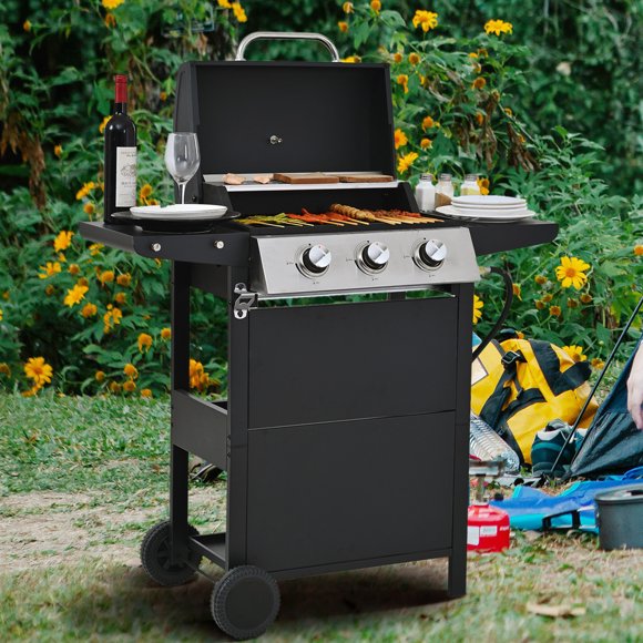 Gas Grill Folding Side Shelves