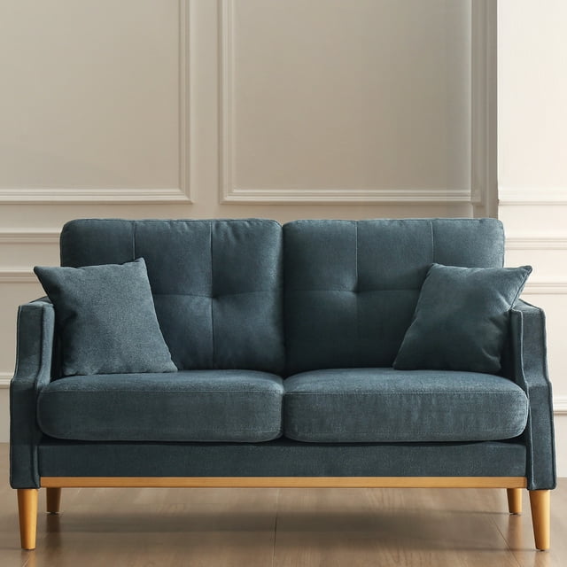 Highsound 58'' Modern Sofa, Small Arms Waterproof Loveseats for Small