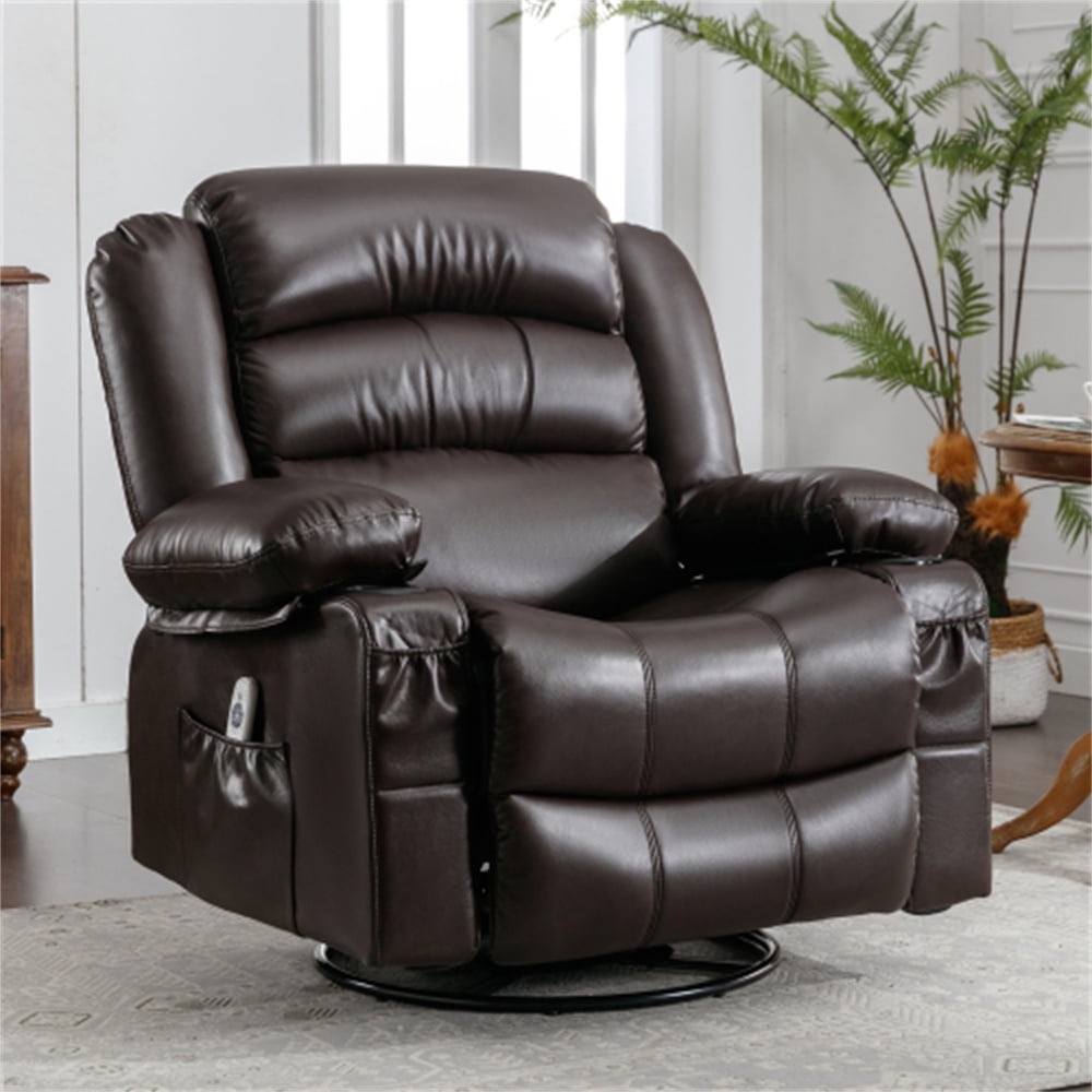 Highsound Leather Recliner Chair, Adjustable Home Theater Seating with ...