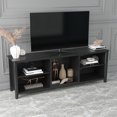 thumbnail image 1 of Highsound Wooden TV Stand, Media Console Entertainment Center TV Stand with 2 Shelves for TVs up to 65", Black, 1 of 6