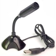 Hight Quality Studio Speech Mini USB Microphone Stand Mic with Holder for Microfono Computer Microphones For PC Laptop Mikrofon S2,Black