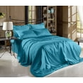 thumbnail image 1 of Hight Thread Count Solid Color Soft Silky Charmeuse Satin Luxury and Super Soft Bed Sheet Set, 1 of 1