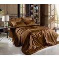 thumbnail image 1 of Hight Thread Count Solid Color Soft Silky Charmeuse Satin Luxury and Super Soft Bed Sheet Set, 1 of 1