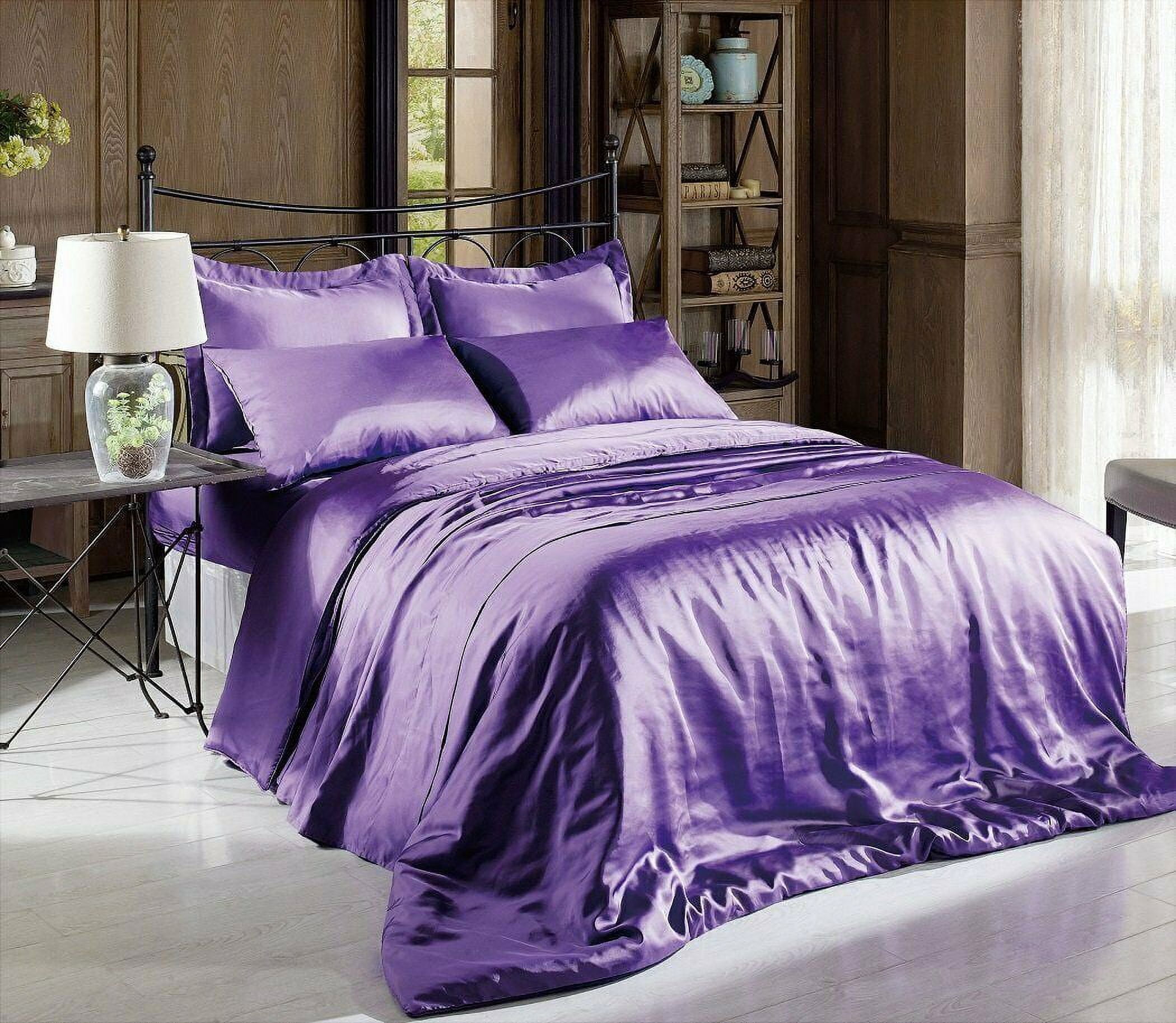 Walmart Luxury Charmeuse Satin Bed Sheet Set - High Thread Count, Super ...