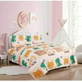 thumbnail image 1 of Hight Thread Count Super Soft Microfiber Kid Breathable Bed Sheet Set with PIllowcase, Flat and Fitted sheet (Dinosaurs, Rabbit & Teddy Bear), 1 of 4