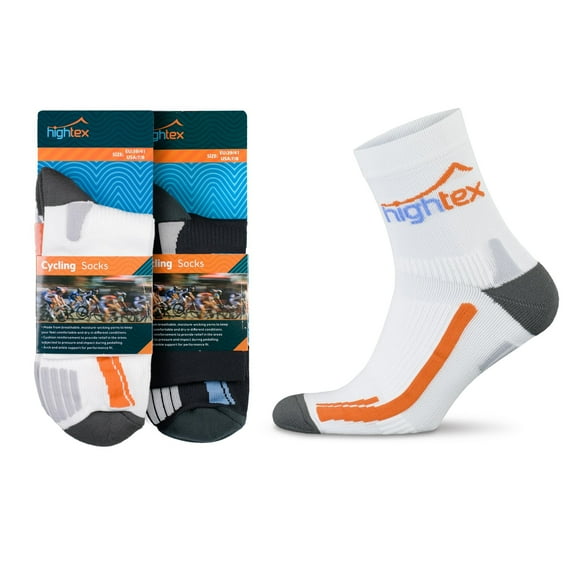 Hightex Men's Cotton Cycling Performance Ankle Socks | 2 Pairs | Model: 4075