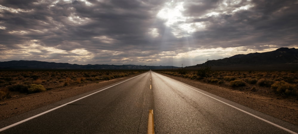 Highway 190 passing through a landscape Death Valley National Park California USA Canvas Art - Panoramic Images (14 x 30)