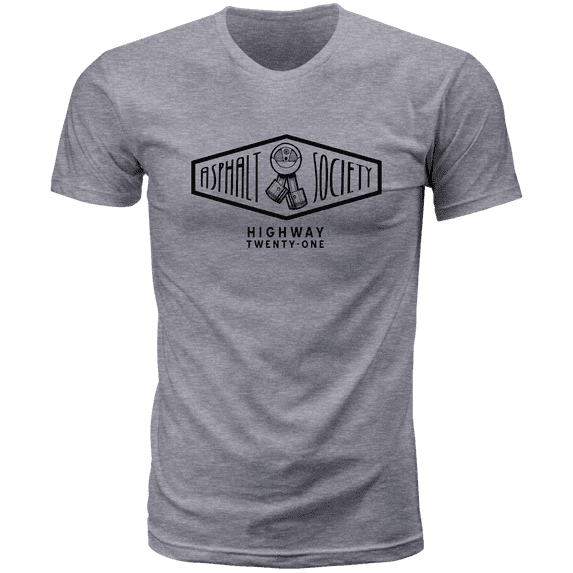 Highway 21 Asphalt Society Tee Heather Grey size Small