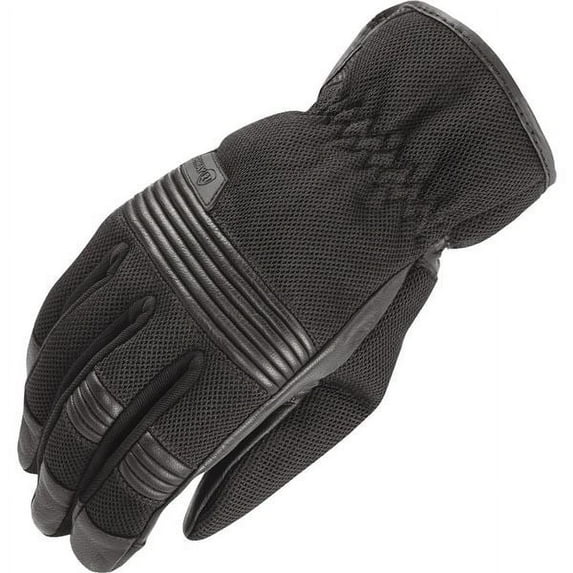 Highway 21 Turbine Vented Leather/Textile Motorcycle Glove - Black, All Sizes