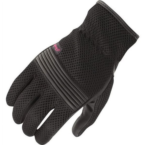 Highway 21 Turbine Women's Vented Leather/Textile Motorcycle Glove - Black, All