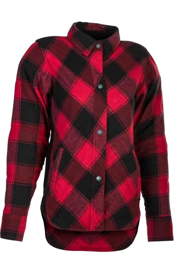 Rogue Women's Armored Flannel Shirt - Red/Black, All Sizes