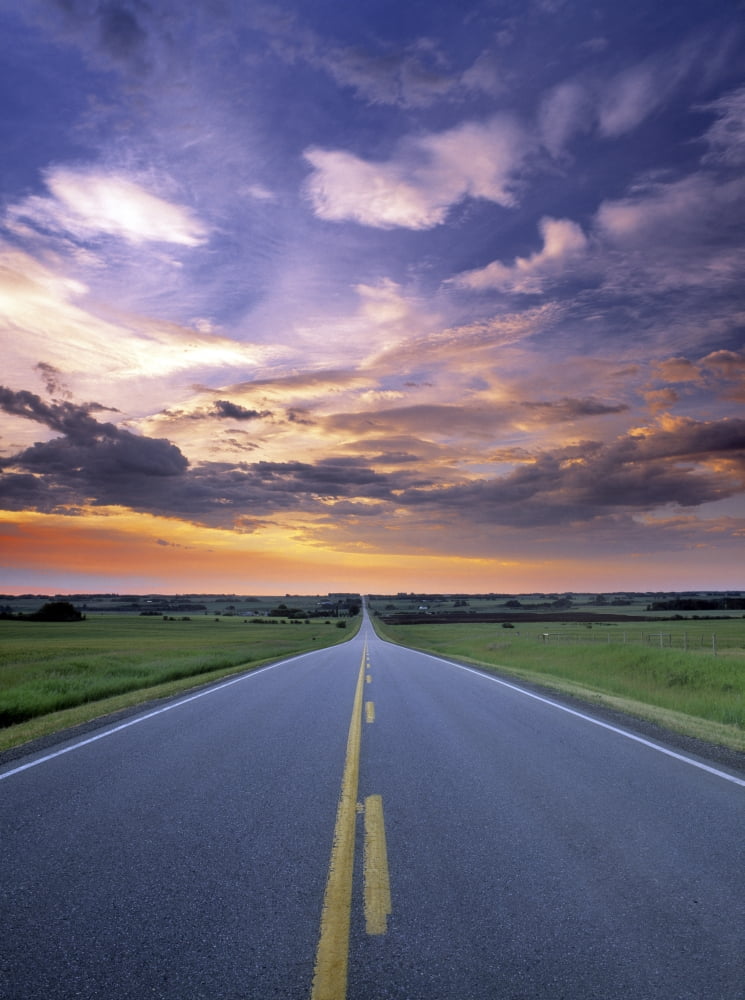 Highway 580 Near Cremona Alberta Canada Canvas Art - Darwin Wiggett Design Pics (24 x 32)