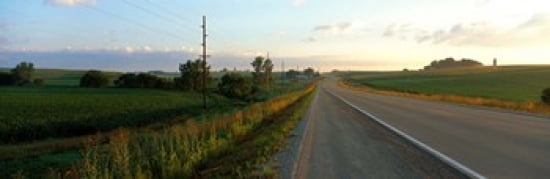 Highway Eastern IA Canvas Art - Panoramic Images (36 x 12)