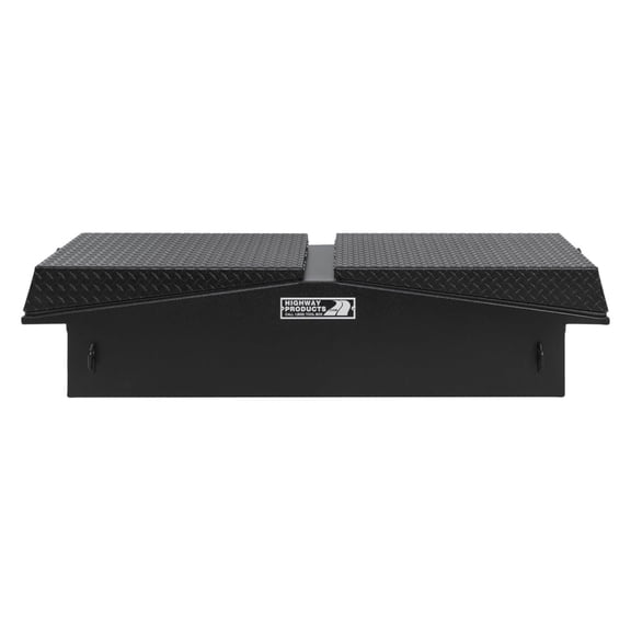 Highway Products 3412-015-bk62s 71x16x23 Gull Wing Tool Box With Smooth Black Base/leopard Lid
