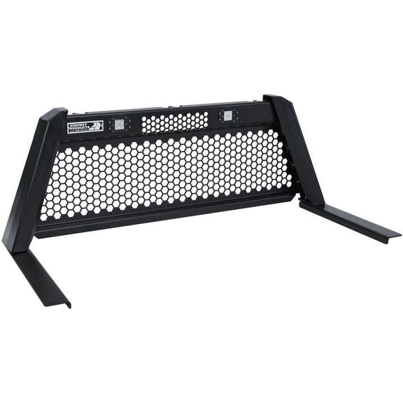 Highway Products - Guardian Headache Rack With Smooth Black Uprights Smooth Blac