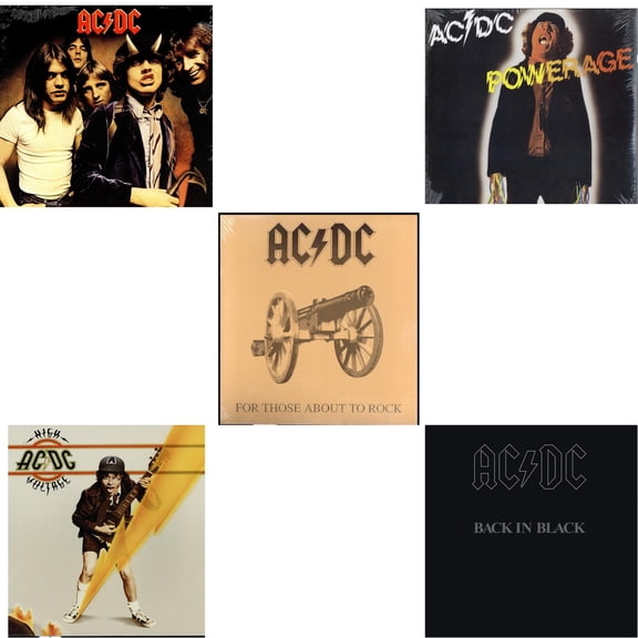 Highway To Hell (180G) & High Voltage (180G) & For Those About To Rock (180G) & Powerage (180G) & Back In Black (180G) [LP Vinyl Bundle]