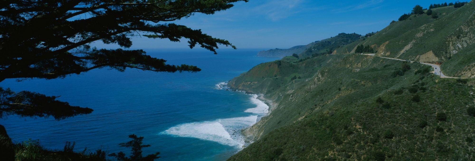 Highway on a hillside Route 1 Big Sur California USA Canvas Art - Panoramic Images (27 x 9)