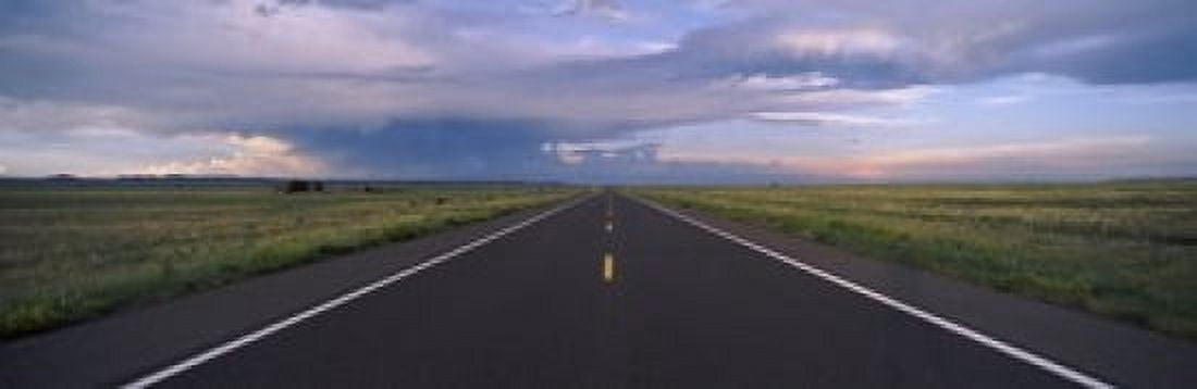 Highway passing through a landscape New Mexico USA Canvas Art - Panoramic Images (18 x 6)
