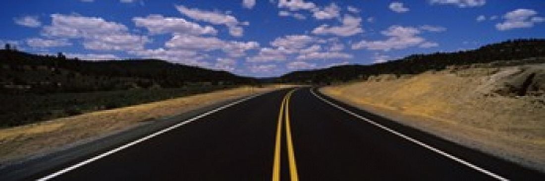 Highway passing through a landscape New Mexico USA Canvas Art - Panoramic Images (36 x 12)