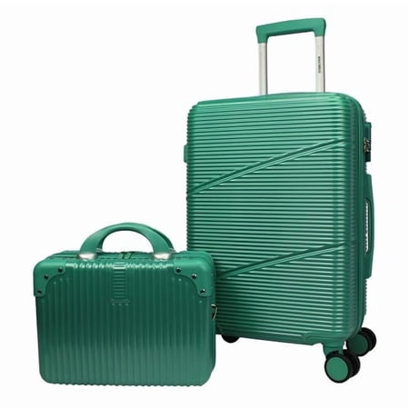 Highways 2-Piece Hardside Carry-On Spinner Luggage Set - Green