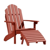 Highwood 2-pc Classic Westport Adirondack Set with 1 Folding Adirondack Ottoman - Outdoor, Eco-friendly, Synthetic Wood