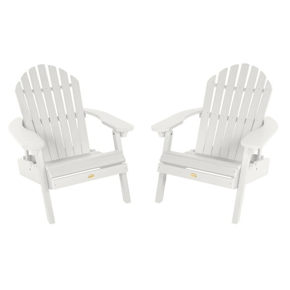 Highwood 2-pc Hamilton Adirondack Set - Folding and Reclining, Outdoor, Eco-friendly, Synthetic Wood