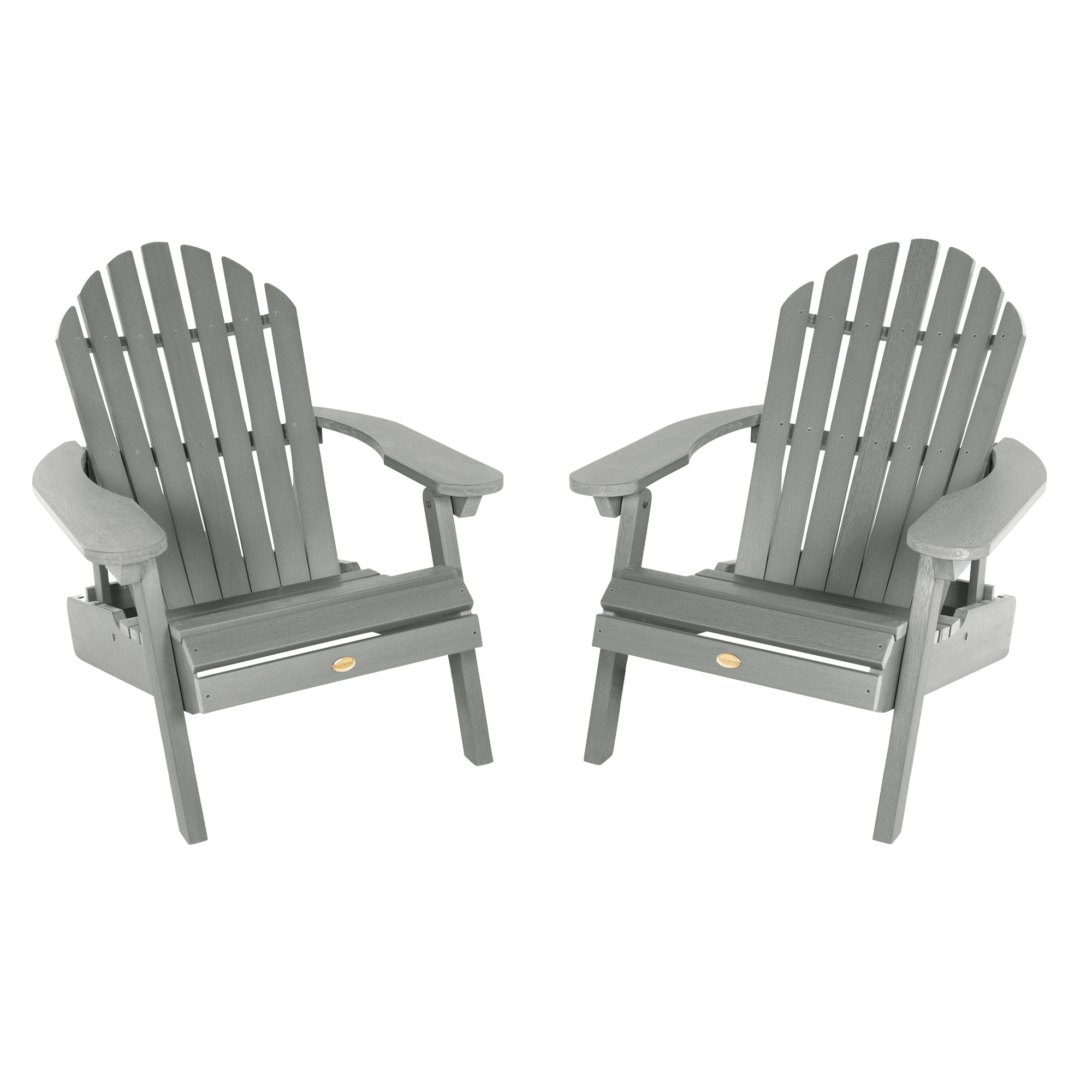 Hamilton Coastal Teak Folding Reclining Adirondack Chairs Set