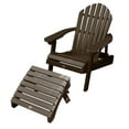 thumbnail image 1 of Highwood 2-pc Hamilton Adirondack Set with 1 Folding Ottoman - Folding & Reclining, Outdoor, Eco-friendly, Synthetic Wood, 1 of 9