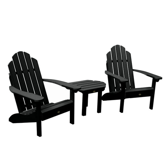 Highwood 3-pc Classic Westport Adirondack Set with 2 Classic Wesport Adirondack Chairs and 1 Classic Westport Side Table - Outdoor, Eco-friendly, Synthetic Wood