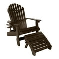 thumbnail image 1 of Highwood 3-pc King Hamilton Adirondack Set with 1 Folding Ottoman and 1 Cup Holder - Folding and Reclining, Outdoor, Eco-friendly, Synthetic Wood, 1 of 8