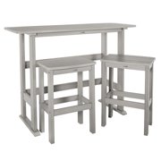 Highwood 3-pc Lehigh Balcony Set - Bar Height, Outdoor, Eco-friendly, Synthetic Wood