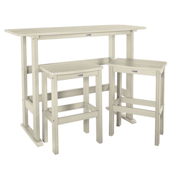 Highwood 3-pc Lehigh Balcony Set - Bar Height, Outdoor, Eco-friendly, Synthetic Wood