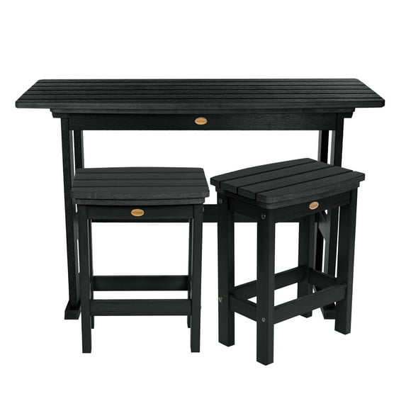 Highwood 3-pc Lehigh Balcony Set - Counter Height, Outdoor, Eco-friendly, Synthetic Wood