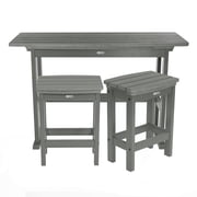 Highwood 3-pc Lehigh Balcony Set - Counter Height, Outdoor, Eco-friendly, Synthetic Wood