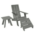 thumbnail image 1 of Highwood 3-pc Modern Adirondack Set with Modern Adirondack Chair, 1 Modern Side Table & 1 Modern Folding Ottoman - Outdoor, Eco-friendly, Synthetic Wood, 1 of 8
