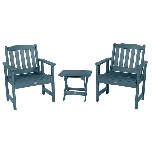 Highwood 3pc Lehigh Garden Chair Set with 1 Folding Adirondack Side Table